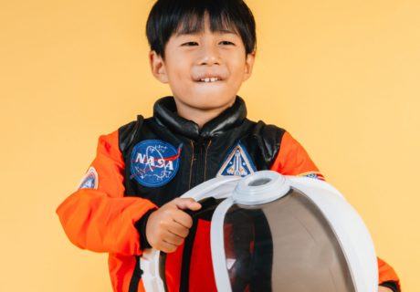 Young Boy in space suit NASA STEM Coding CoderZ